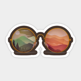 Hippie Glasses Sticker